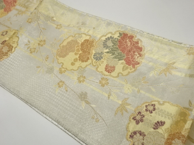 JAPANESE FUKURO OBI / SAGANISHIKI / WOVEN SAKURA